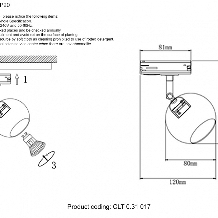 Crystal Lux CLT 0.31 017 BL