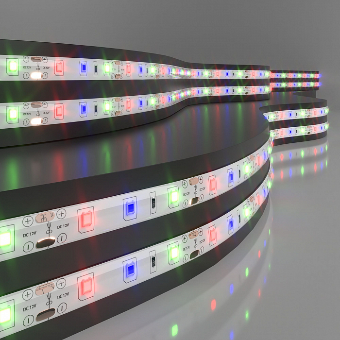 Светодиодная лента Elektrostandard Лента светодиодная 12V 4,8W 60Led 2835 IP65 RGB, 5м