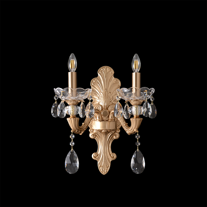 Crystal Lux ELIZABETH AP2 BRASS